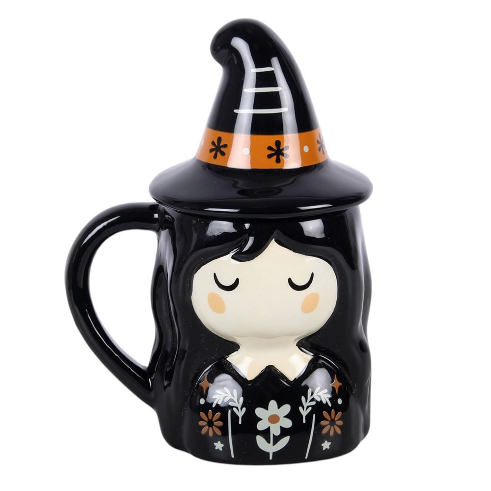 Something Different - Frightful Folk Witch Lidded Mok/beker - Multicolours